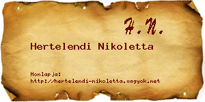 Hertelendi Nikoletta névjegykártya